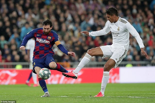 Messi mờ nhạt trước Real Madrid ở trận El Classico thứ 44 của mình tại La Liga rạng sáng 2/3. (Ảnh: Getty Images)