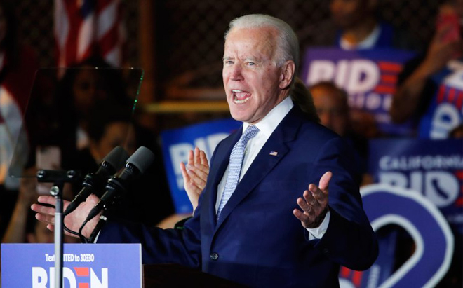 Cựu Phó Tổng thống Mỹ Joe Biden tạo ấn tượng khi trở lại. Ảnh: Reuters