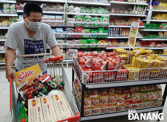 The Da Nang-based Co.opmart is filled with shelves stocked full of items