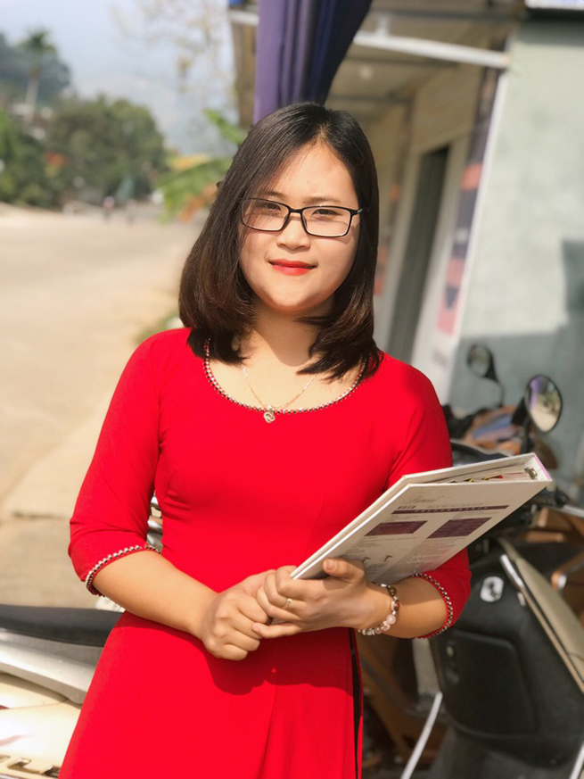 Cô giáo Hà Ánh Phượng, giáo viên Trường THPT Hương Cần, Thanh Sơn, Phú Thọ.