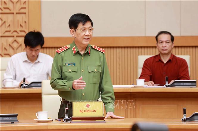 Trung tướng Nguyễn Văn Sơn, Thứ trưởng Bộ Công an phát biểu. Ảnh: Doãn Tấn/TTXVN