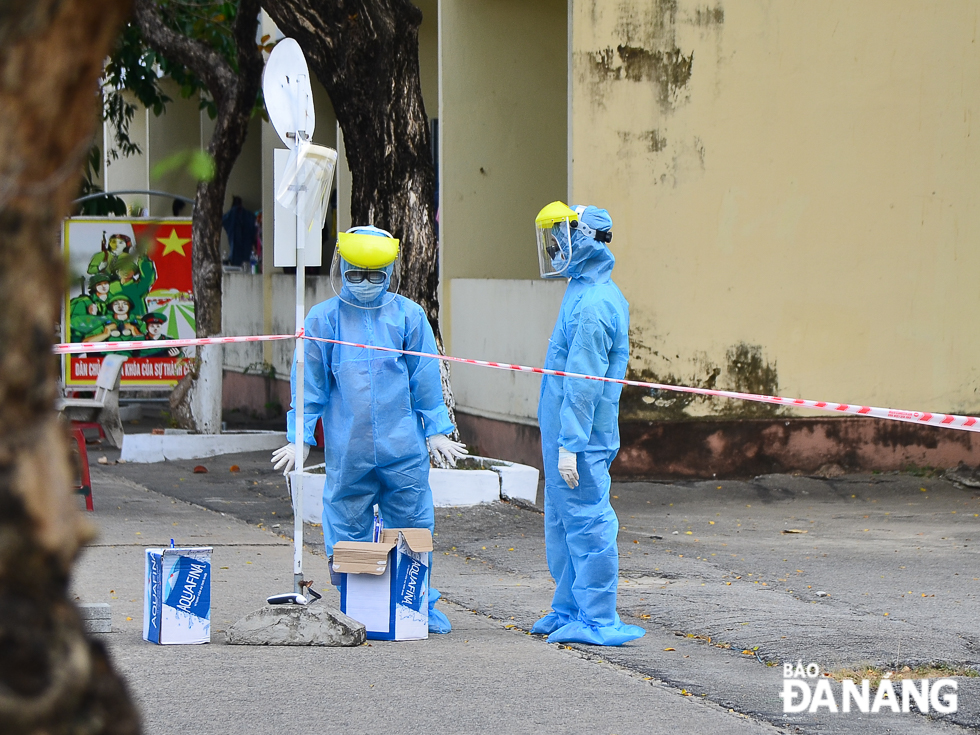 Healthcare workers monitor health of the returnees during the quarantine