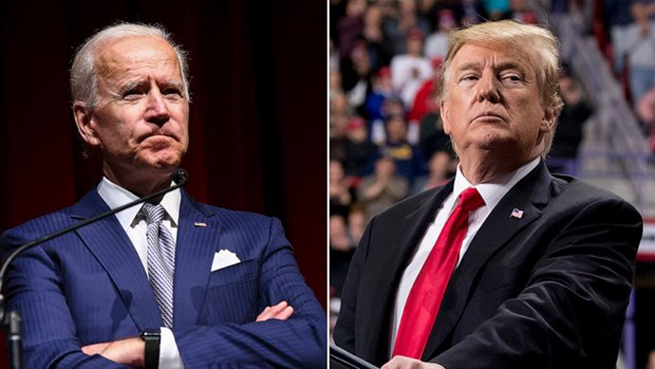 Cựu Phó Tổng thống Mỹ Joe Biden và Tổng thống Donald Trump. (Nguồn: AP/Getty)