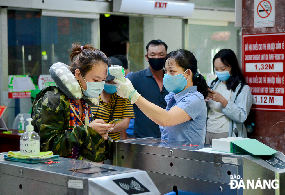 All passengers will have their temperature checked before boarding the train.