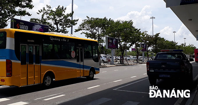 A subsidised intra-city bus running on a local street