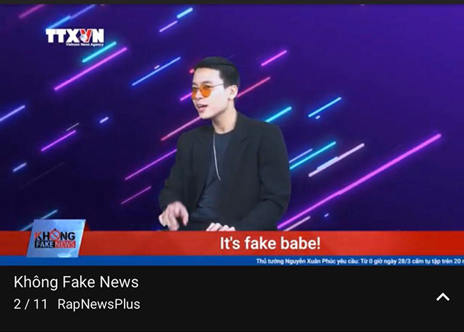 Ca khúc “Không Fake News” phiên bản tiếng Anh.
