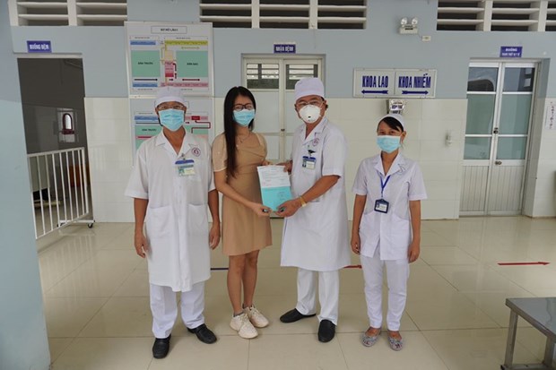 Bệnh viện Đa khoa Bạc Liêu công bố 1 bệnh nhân mắc COVID-19 khỏi bệnh. (Ảnh: PV/Vietnam+)