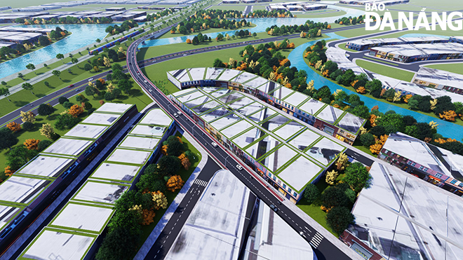 Công ty CP Trung Nam (Trung Nam Group) đề xuất sử dụng vốn doanh nghiệp đầu tư cầu vượt giao thông qua đường tránh nam Hải Vân. Trong ảnh: Phối cảnh dự án. 