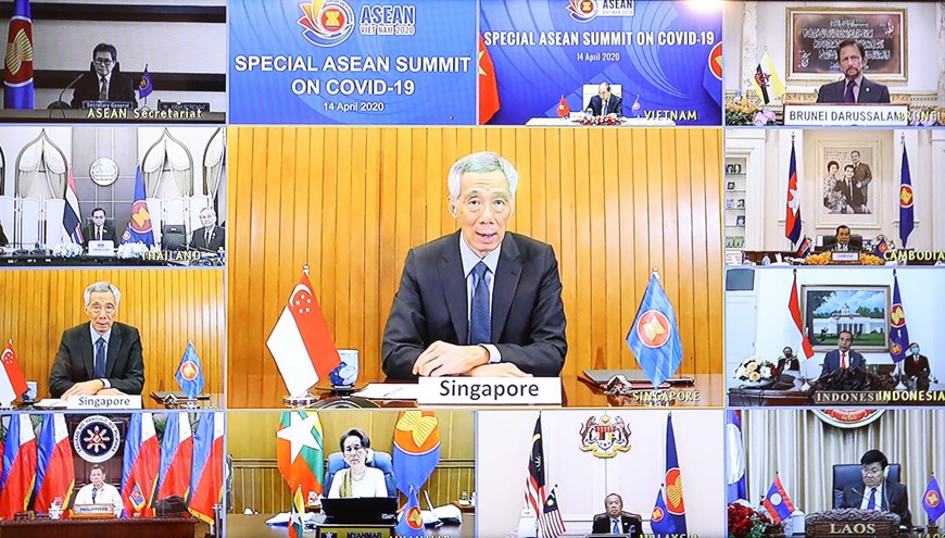 Thủ tướng Singapore Lý Hiển Long phát biểu. (Ảnh: Thống Nhất/TTXVN)