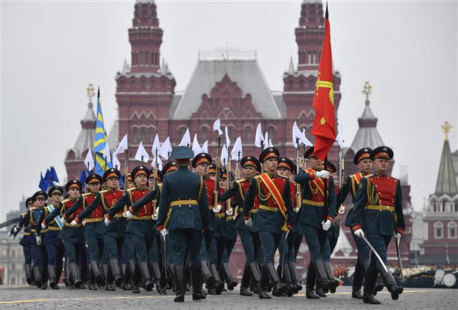  Lễ diễu binh nhân kỉ niệm Ngày Chiến thắng tại Quảng trường Đỏ ở thủ đô Moskva, Nga. Ảnh tư liệu: AFP/TTXVN