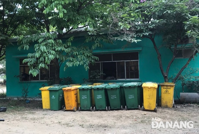 Trash bins will be reused after being disinfected