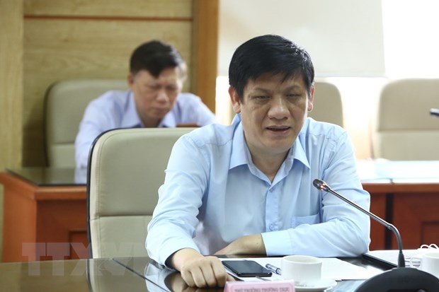 Thứ trưởng Bộ Y tế Nguyễn Thanh Long phát biểu. (Ảnh: Minh Quyết-TTXVN)