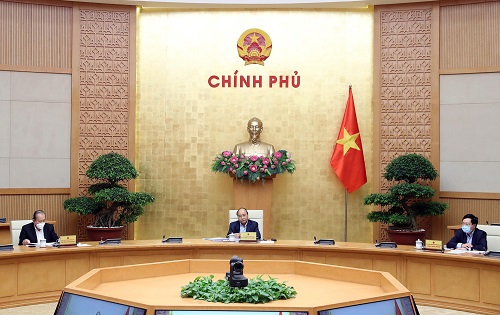 Thủ tướng Nguyễn Xuân Phúc chủ trì cuộc họp Thường trực Chính phủ - Ảnh: VGP/Quang Hiếu