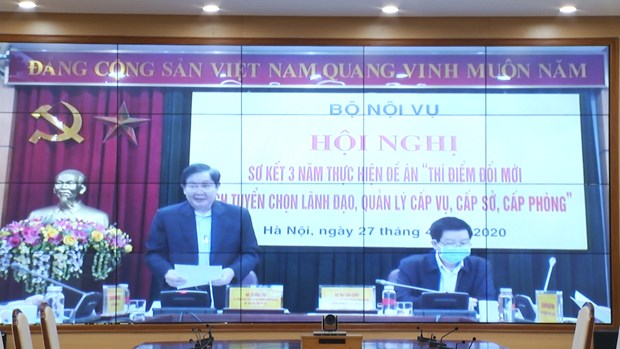 Bộ trưởng Bộ Nội vụ Lê Vĩnh Tân phát biểu kết luận hội nghị. (Nguồn: baoquangninh.com.vn)