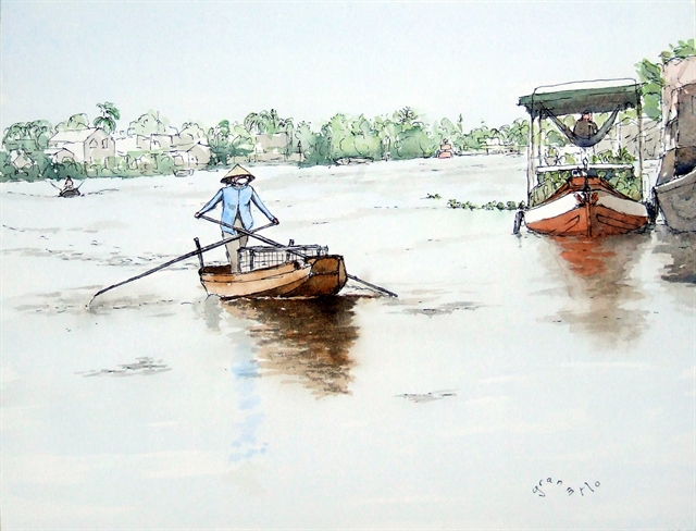 Cai Rang Floating Market in the Mekong Delta Province of Can Tho