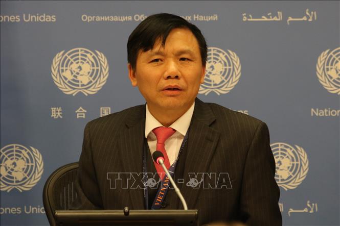 Đại sứ, Trưởng Phái đoàn Đại diện thường trực Việt Nam tại Liên hợp quốc Đặng Đình Quý. Ảnh: Khắc Hiếu/TTXVN