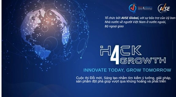 Logo of “#Hack4growth - Covid Endgame” contest (Source: qdnd.vn)