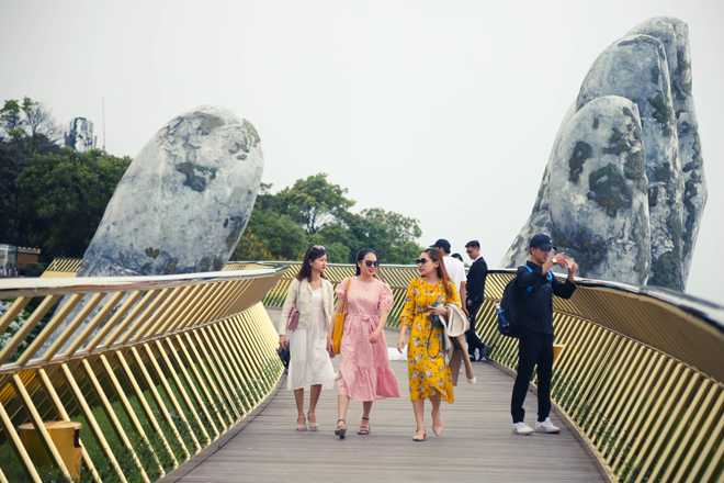 Visitors at the Sun World Ba Na Hills