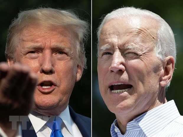 Tổng thống Mỹ Donald Trump (trái) và ứng viên tranh cử Tổng thống của đảng Dân chủ, cựu Phó Tổng thống Joe Biden. (Nguồn: AFP/TTXVN)