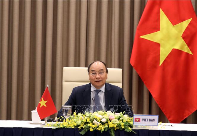 Thủ tướng Nguyễn Xuân Phúc phát biểu. Ảnh: Thống Nhất /TTXVN