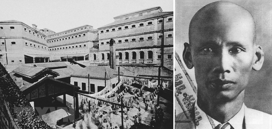 Ngục Victoria ở Hongkong, nơi giam giữ Nguyễn Ái Quốc (khi đó lấy tên là Tống Văn Sơ, ảnh phải) gần 20 tháng (từ ngày 6-6-1931 đến ngày 22-1-1933), trong thời gian Người hoạt động tại đây. (Ảnh: Tư liệu-TTXVN phát)