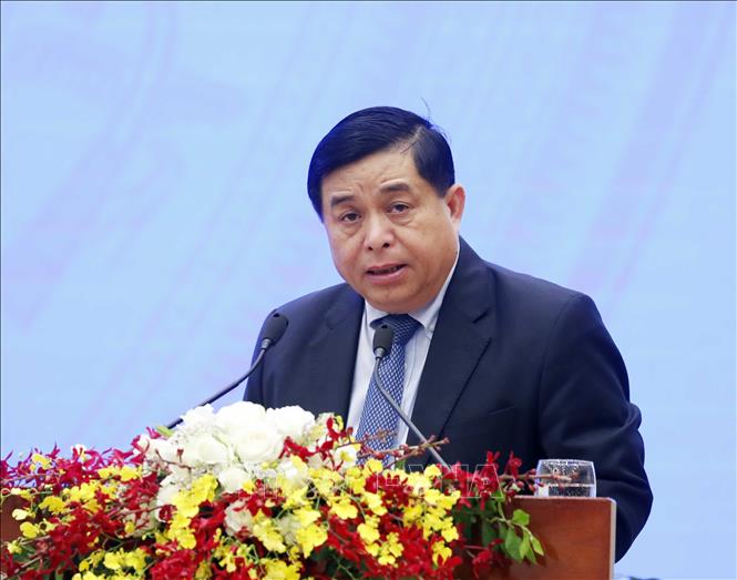 Bộ trưởng Bộ Kế hoạch và Đầu tư Nguyễn Chí Dũng phát biểu. Ảnh: Thống Nhất/TTXVN
