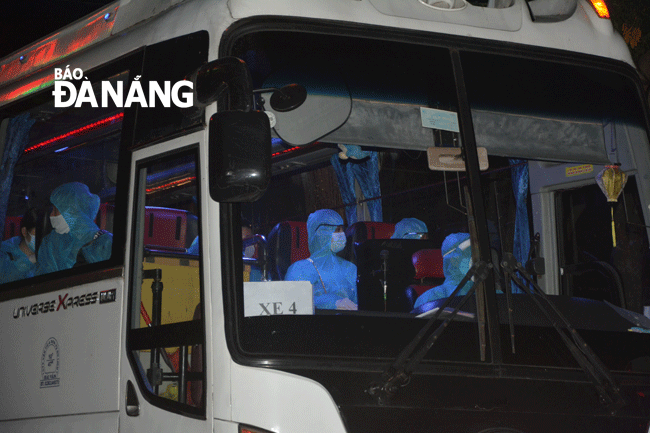 Vietnamese returnees were quarantined in the city’s designated sites after arrival in Da Nang. 