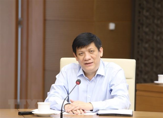 Thứ trưởng Bộ Y tế Nguyễn Thanh Long phát biểu. (Ảnh: Văn Điệp/TTXVN)