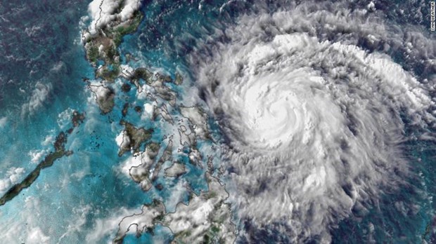 Satellite image shows Typhoon Vongfong (Photo: edition.cnn.com)