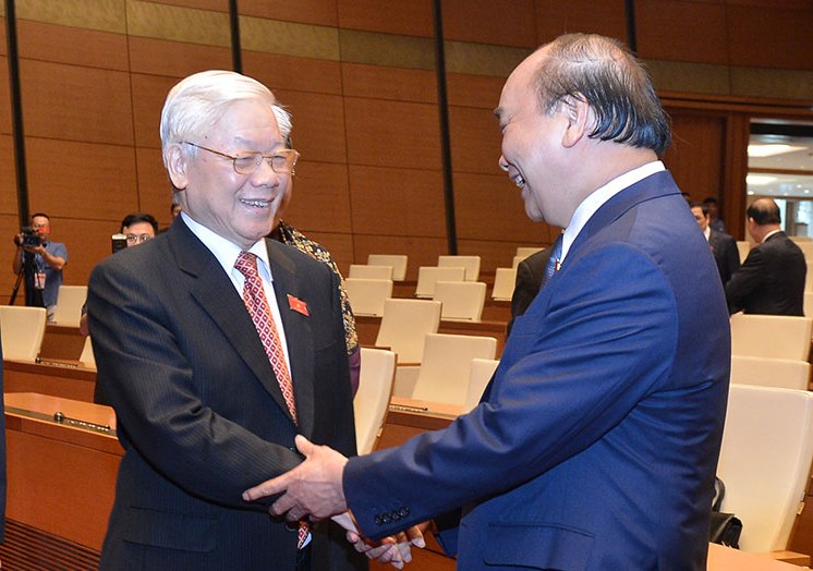 Tổng Bí thư, Chủ tịch nước Nguyễn Phú Trọng và Thủ tướng Chính phủ Nguyễn Xuân Phúc.jpg