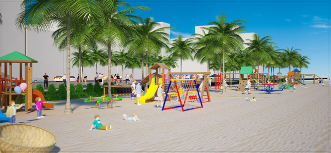 A perspective image of the Bao Nguyen Food and Event JSC-invested public playground for children 