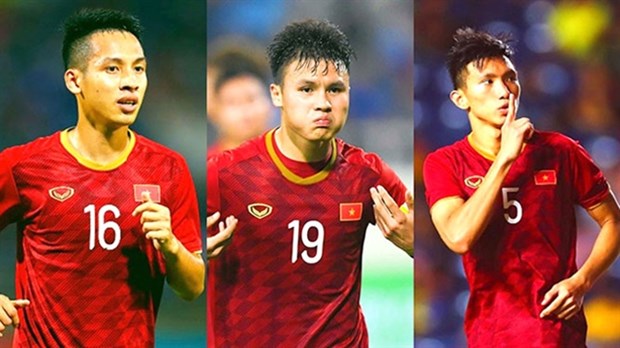 Some of the 2019 Golden Ball candidates (from left to right) Do Hung Dung, Nguyen Quang Hai and Doan Van Hau (Photos: hanoimoi.com.vn)