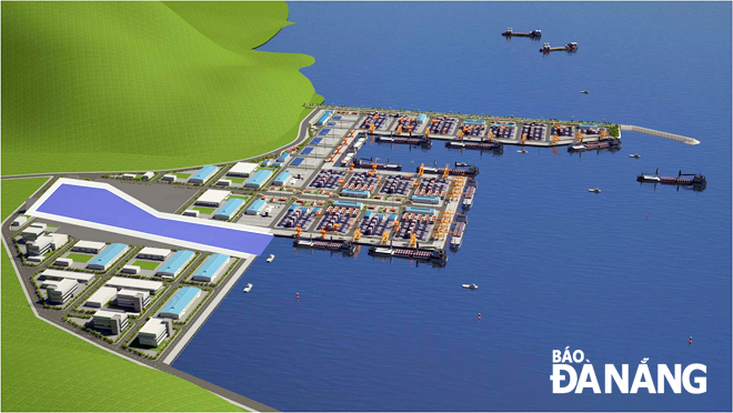 Phối cảnh dự án bến cảng Liên Chiểu. Ảnh: THÀNH LÂN