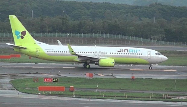 A plane of Jin Air. (Source: amp.gulf-times.com)