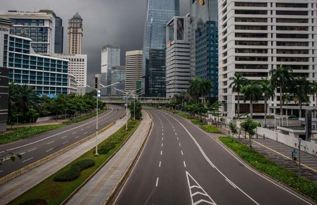 An empty street in Jakarta during Covid-19 (Source: Jakarta Globe)