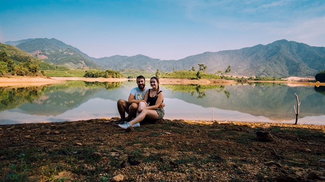 Arijana Tkalcec and her boyfriend Matej Span at the Hoa Trung Lake in Da Nang. Photo courtesy of Arijana Tkalcec