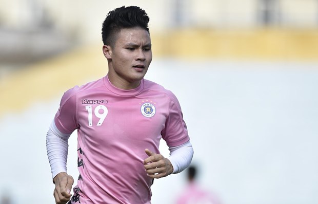 Vietnamese midfielder Nguyen Quang Hai (Photo: VNA)