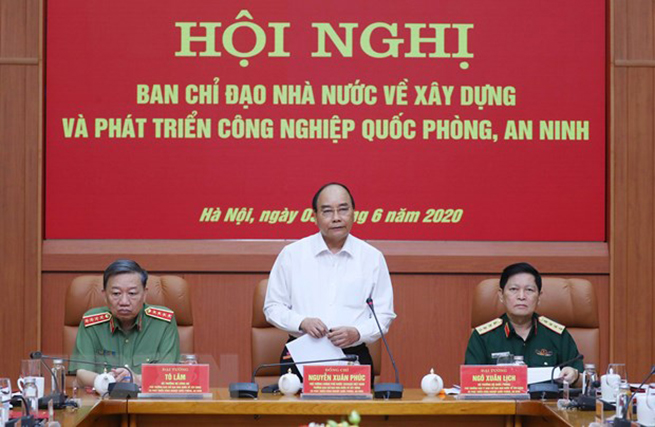  Thủ tướng Nguyễn Xuân Phúc, Trưởng Ban Chỉ đạo phát biểu. (Ảnh: Thống Nhất/TTXVN)