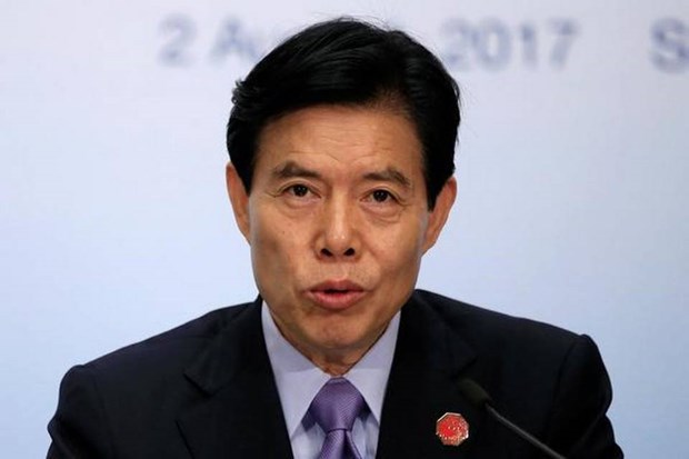 Bộ trưởng Thương mại Trung Quốc Chung Sơn. (Nguồn: Reuters)