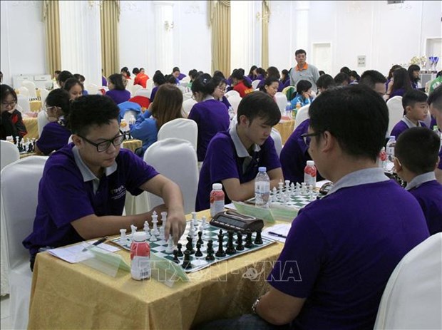 Players competing in standard chess category (Source: VNA)