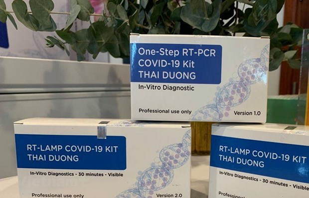 The test kits, One-step RT-PCR COVID-19 KIT THAI DUONG and RT-LAMP COVID-19 KIT THAI DUONG, have been widely used in Europe and named in the World Health Organisation (WHO)’s Emergency Use Listing procedure. (Photo: VNA)