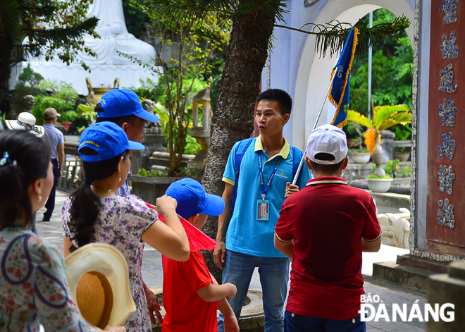 Domestic tourists tend to take daily tours in Da Nang to visit the Marble Mountains.