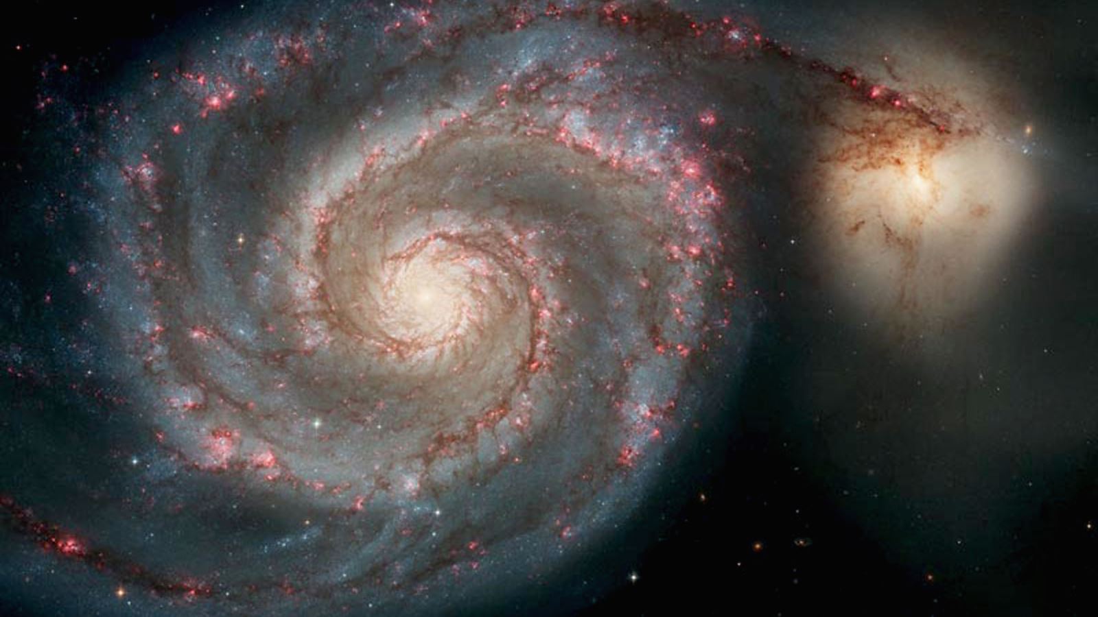 Hình ảnh thiên hà Whirlpool chụp bởi Kính thiên văn Hubble, công bố ngày 25/4/2005. Ảnh: NASA