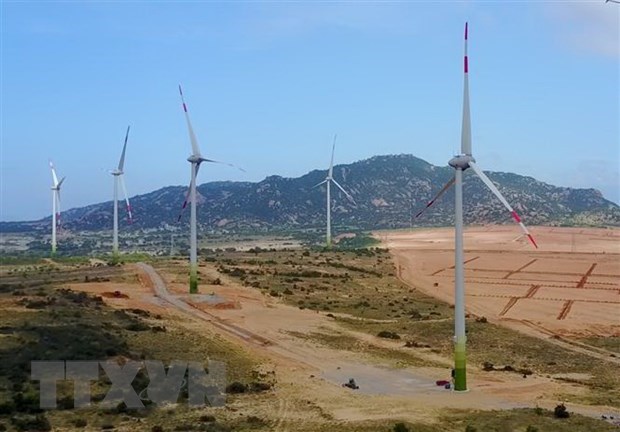 Wind power turbines in Ninh Thuan (Photo: VNA)