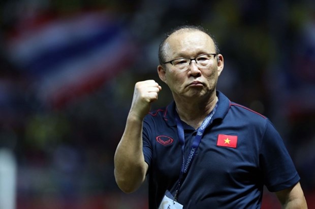 Viet Nam’s coach Park Hang-seo has been selected as one of the nine best coaches in Asia. Photo vff.org.vn