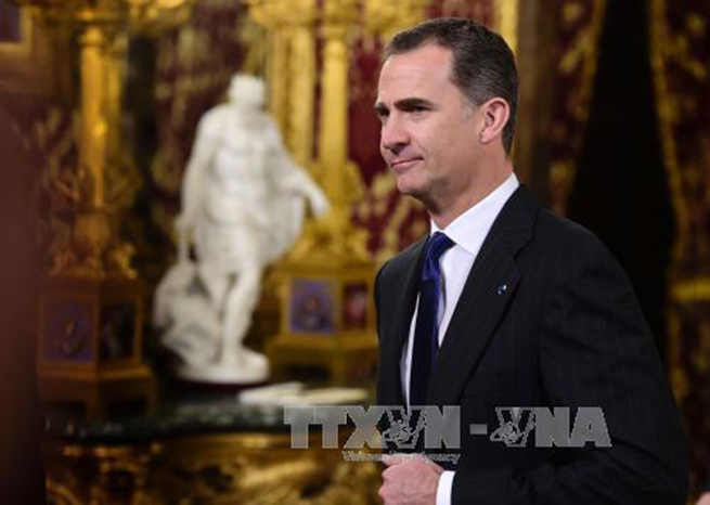  Nhà Vua Tây Ban Nha Felipe VI. Ảnh: AFP/TTXVN