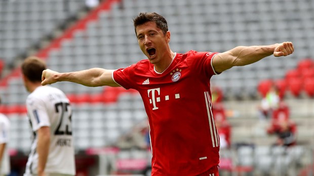 Lewandowski đã ghi được 33 bàn thắng ở Bundesliga mùa này. (Nguồn: Getty Images)