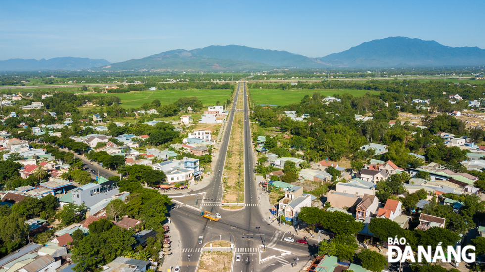 An overview of the ring road linking Hoa Phuoc with Hoa Khuong communes 