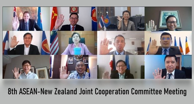 Ambasadors joining in the 8th meeting of the ASEAN-New Zealand Joint Cooperation Committee on June 25 (Photo: Vietnam's permanent mission to ASEAN)