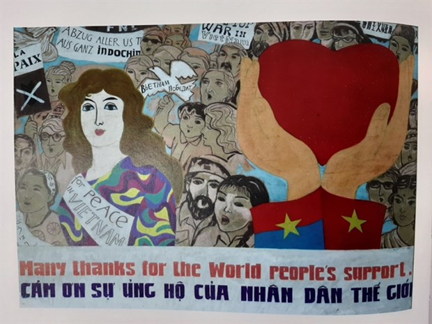 A poster by artist Trinh Thai in 1968. (Source: VNA)